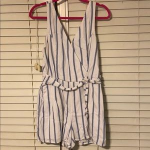 Abercrombie & Fitch blue and white romper